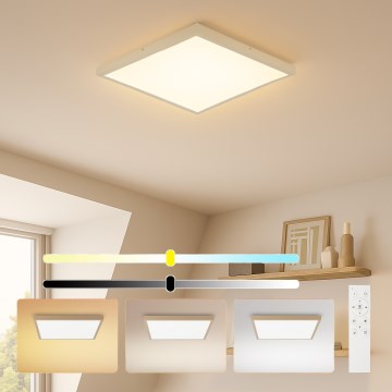 Brilagi - dimeriuojamas LED vonios kambario lubinis šviestuvas FRAME SMART LED/50W/230V 60x60 cm 3000-6000K IP44 smėlinė + nuotolinis valdymas