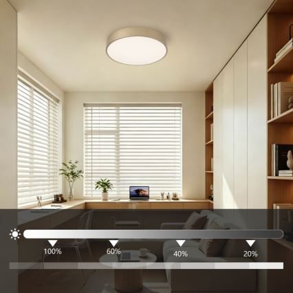 BRILAGI - dimeriuojamas POOL LED lubinis šviestuvas LED/36W/230V 3000–6000K, skersmuo 30 cm, auksinis + nuotolinis valdymas