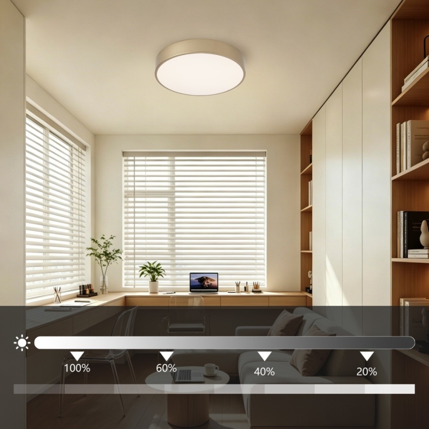 BRILAGI - dimeriuojamas POOL LED lubinis šviestuvas LED/36W/230V 3000–6000K, skersmuo 30 cm, auksinis + nuotolinis valdymas
