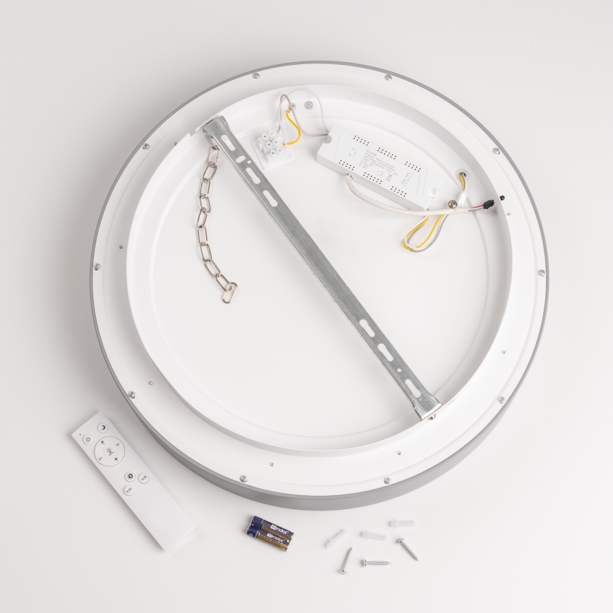 Brilagi - dimeriuojamas LED lubinis šviestuvas FALCON LED/80W/230V 3000-6500K skersmuo 60 cm pilkas + nuotolinis valdymas