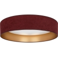 Brilagi - Dimeriuojamas lubinis šviestuvas VELVET SMART VARI LED/36W/230V 3000-6500K skersm. 55 cm bordo/auksinis + nuotolinis valdymas