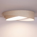 BRILAGI - Dimeriuojamas lubinis šviestuvas VELVET TWIST LED/36W/230V 3000-6000K Ø 65 cm Wi-Fi Tuya Beacon smėlinė + nuotolinio valdymo pultas