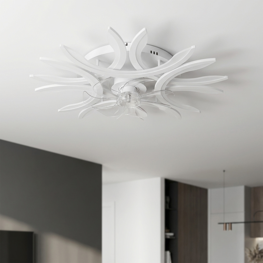 Brilagi - LED dimeriu reguliuojamas lubų ventiliatorius LED/70W/230V 3000-6500K skersmuo 76 cm baltas + nuotolinio valdymo pultas