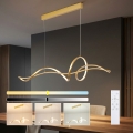 Brilagi - dimeriuojamas pakabinamas LED šviestuvas ant troselio SIGNATURE LED/55W/230V 3000-6000K 120x23 cm auksinis + nuotolinis valdymas