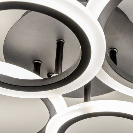 Brilagi - LED reguliuojamo ryškumo prigludęs prie lubų šviestuvas ORBITS LED/50W/230V 3000–6500K juodas + nuotolinis pultelis