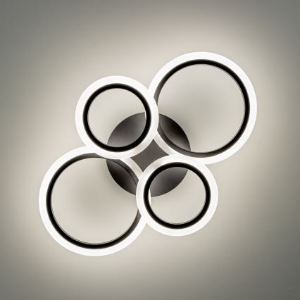 Brilagi - LED reguliuojamo ryškumo prigludęs prie lubų šviestuvas ORBITS LED/50W/230V 3000–6500K juodas + nuotolinis pultelis