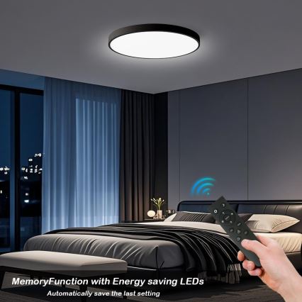 Brilagi - LED pritemdomas lubinis šviestuvas POOL SMART LED/100W/230V 3000-6000K skersmuo 80 cm Wi-Fi Tuya juodas + nuotolinio valdymo pultas