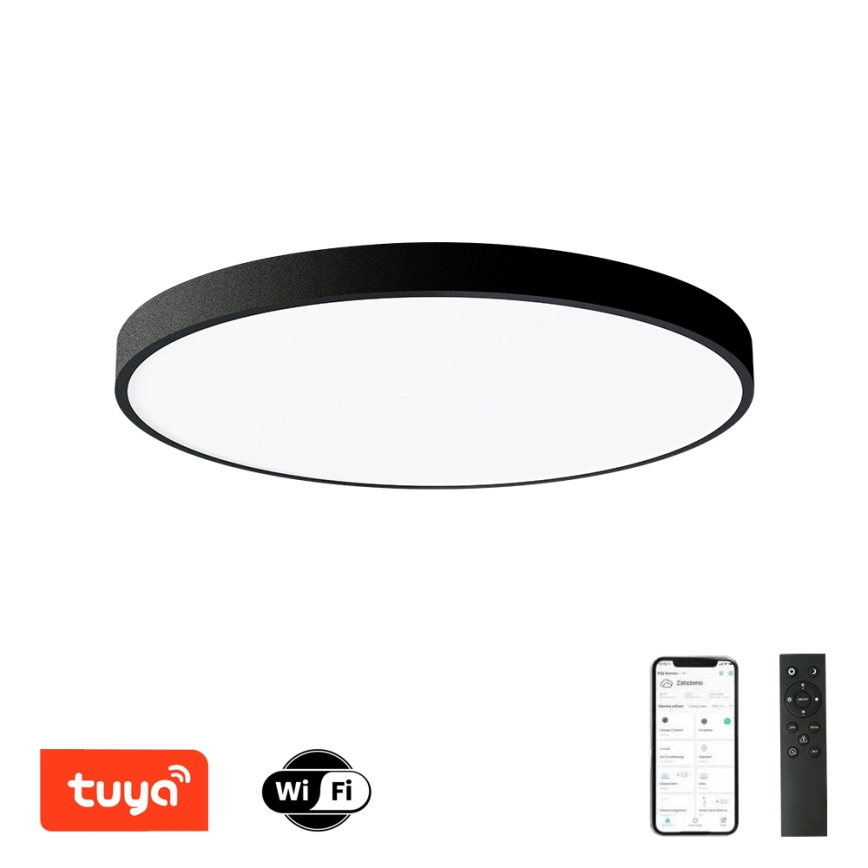 Brilagi - LED pritemdomas lubinis šviestuvas POOL SMART LED/100W/230V 3000-6000K skersmuo 80 cm Wi-Fi Tuya juodas + nuotolinio valdymo pultas