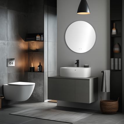 Brilagi - LED vonios veidrodis su šildymu DEMI PRO LED/20W/230V skersm. 60 cm IP44 CRI 90 dimeriuojamas + CCT