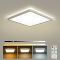 Brilagi - dimeriuojamas ULTRA SLIM LED lubinis šviestuvas LED/18W/230V 2700-6500K 30x30 cm baltas + nuotolinio valdymo pultas