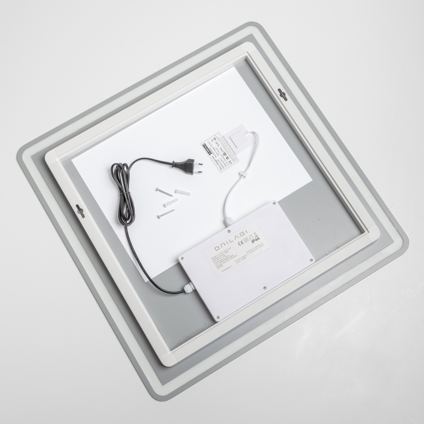 Brilagi - LED šildomas vonios veidrodis BELLA LED/16W/230V 60x60 cm IP44 CRI 90 dimeriuojamas + CCT