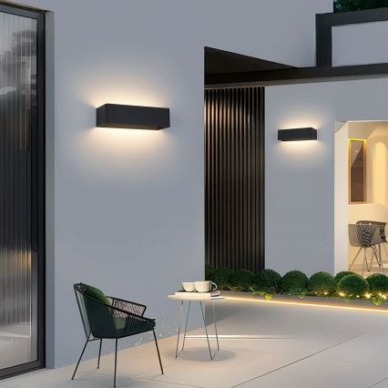 Brilagi - DONNANI LED lauko sieninis šviestuvas, 12W/230V, 30 cm, juodas, IP44