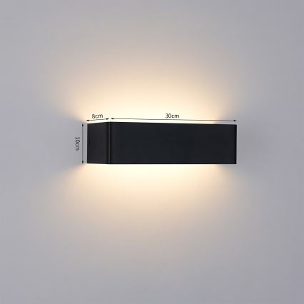 Brilagi - DONNANI LED lauko sieninis šviestuvas, 12W/230V, 30 cm, juodas, IP44