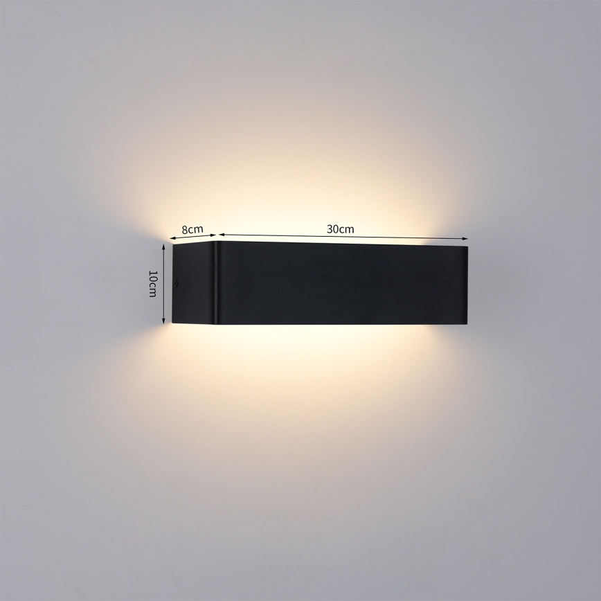 Brilagi - DONNANI LED lauko sieninis šviestuvas, 12W/230V, 30 cm, juodas, IP44