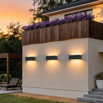 Brilagi - DONNANI LED lauko sieninis šviestuvas, 7 W / 230 V, 20 cm, juodas, IP44