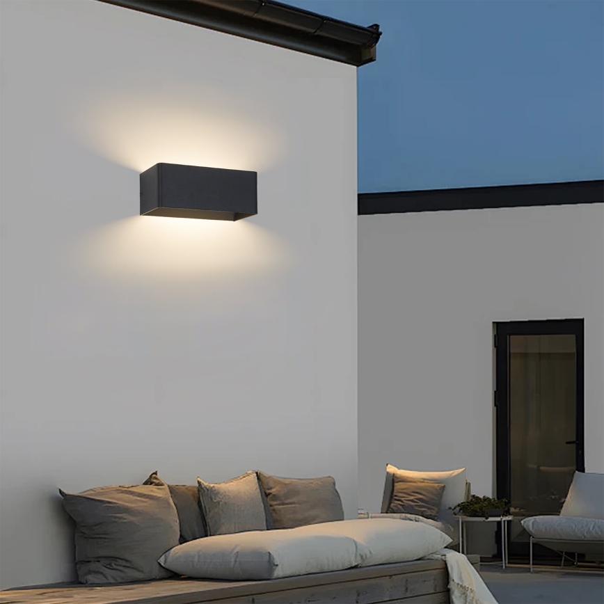 Brilagi - DONNANI LED lauko sieninis šviestuvas, 7 W / 230 V, 20 cm, juodas, IP44