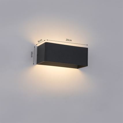 Brilagi - DONNANI LED lauko sieninis šviestuvas, 7 W / 230 V, 20 cm, juodas, IP44