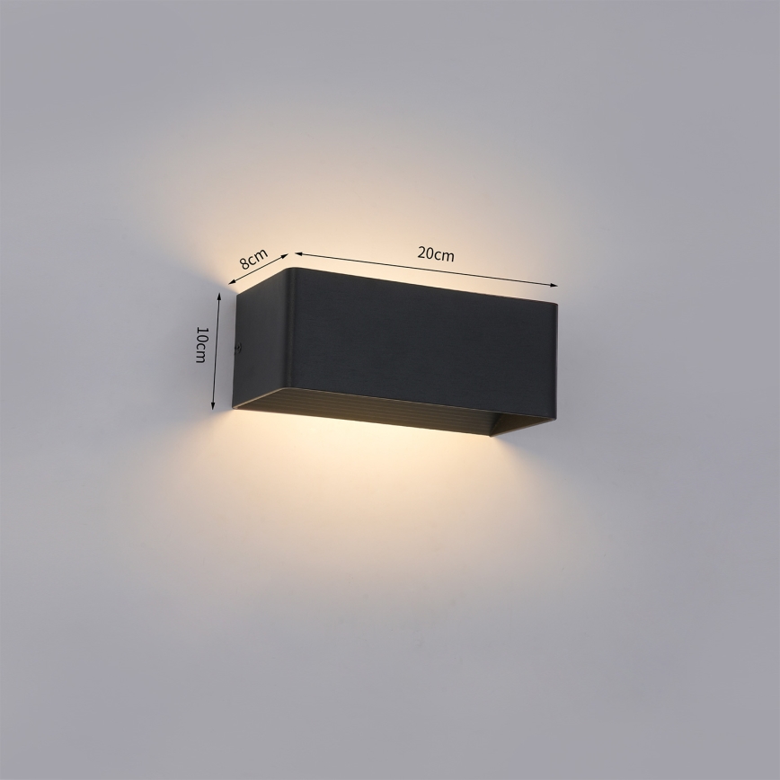 Brilagi - DONNANI LED lauko sieninis šviestuvas, 7 W / 230 V, 20 cm, juodas, IP44