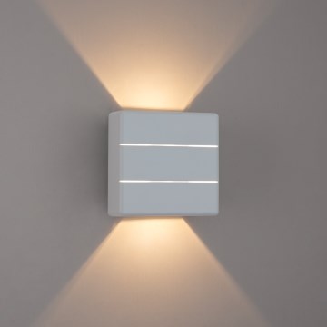 Brilagi - DOUBLERAY LINE LED lauko sieninis šviestuvas, 6W/230V, balta, IP54