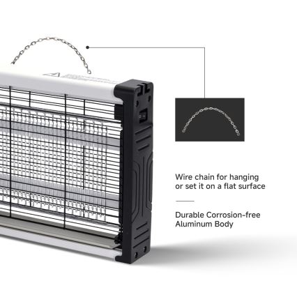 Brilagi - Elektrinė vabzdžių gaudyklė 2xUV/18W/230V 100 m2