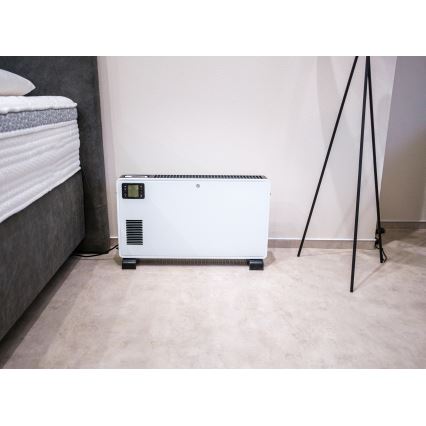 Brilagi - Elektrinis konvektorinis šildytuvas 1000/1300/2300W LCD/laikmatis/TURBO/termostatas+ valdymo pultas