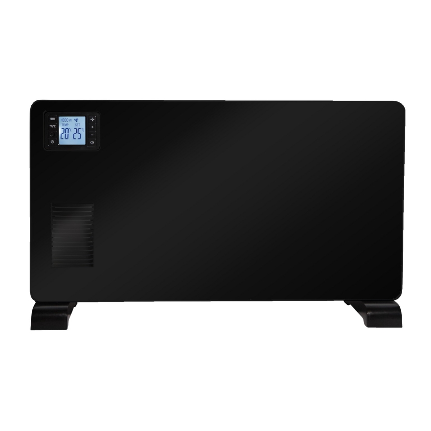 Brilagi - Elektrinis konvektorius šildytuvas 1000/1300/2300W LCD/timer/TURBO/termostatas juoda + nuotolinio valdymo pultas