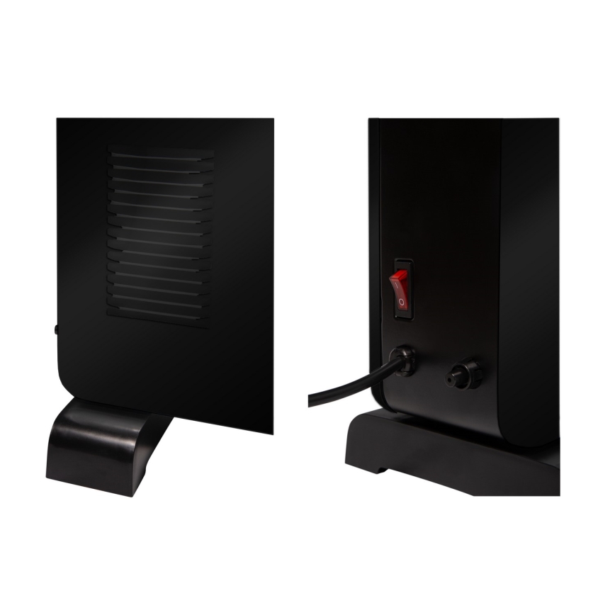 Brilagi - Elektrinis konvektorius šildytuvas 1000/1300/2300W LCD/timer/TURBO/termostatas juoda + nuotolinio valdymo pultas