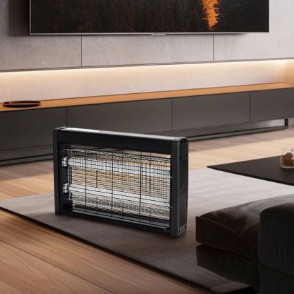 Brilagi - Elektrinis vabzdžių gaudytuvas 2xUV/18W/230V 100 m2 juoda