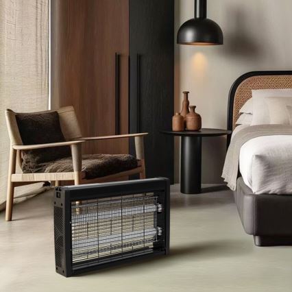 Brilagi - Elektrinis vabzdžių gaudytuvas 2xUV/18W/230V 100 m2 juoda