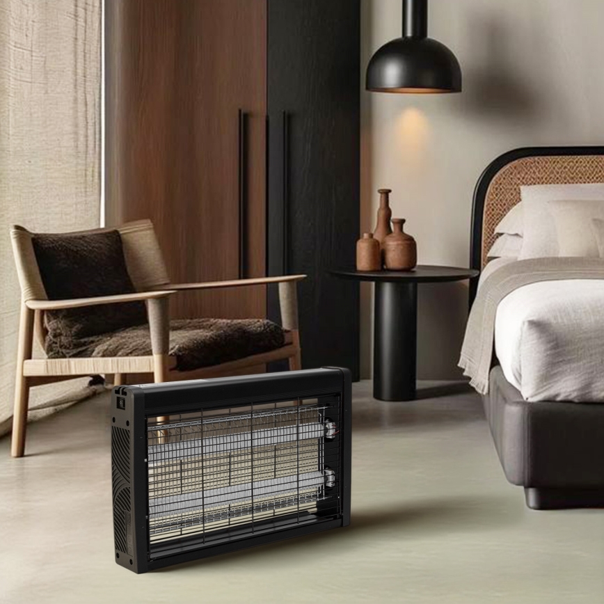 Brilagi - Elektrinis vabzdžių gaudytuvas 2xUV/18W/230V 100 m2 juoda