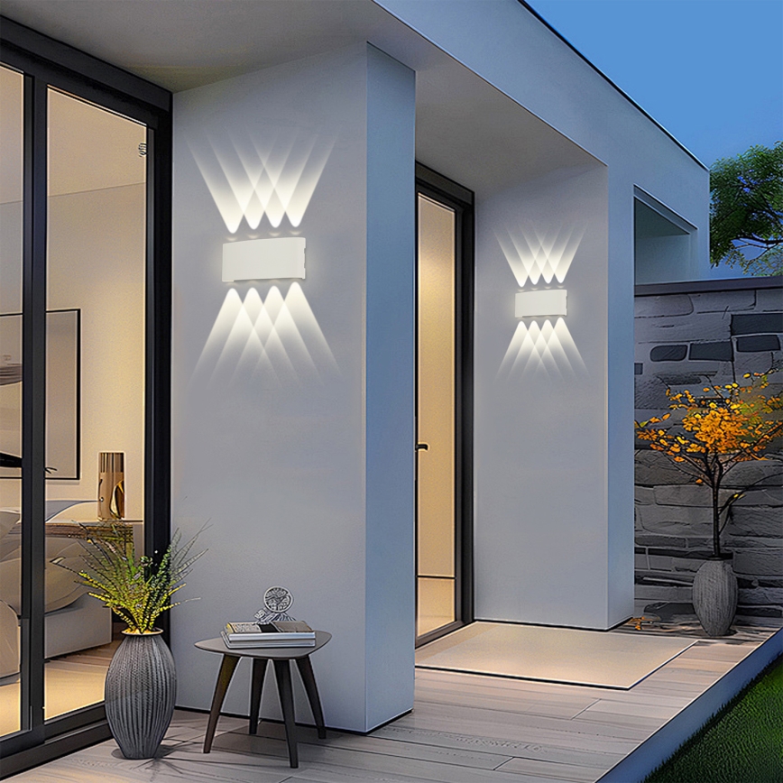 Brilagi - FLAREBOX LED lauko sieninis šviestuvas, 8 W, 230 V, baltas, IP65