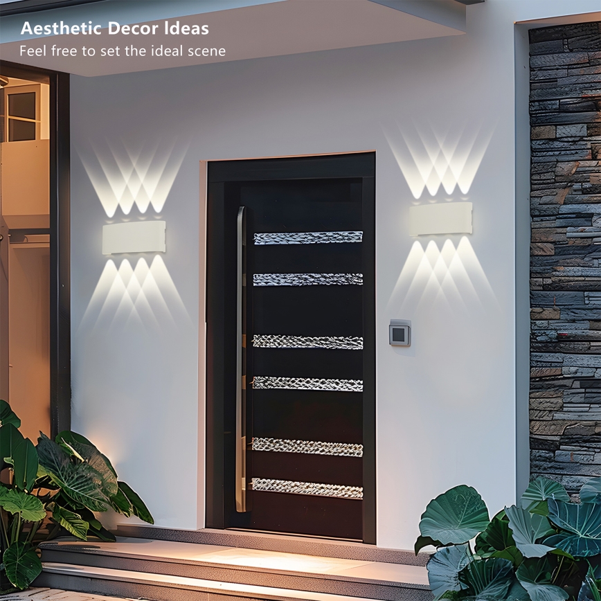 Brilagi - FLAREBOX LED lauko sieninis šviestuvas, 8 W, 230 V, baltas, IP65