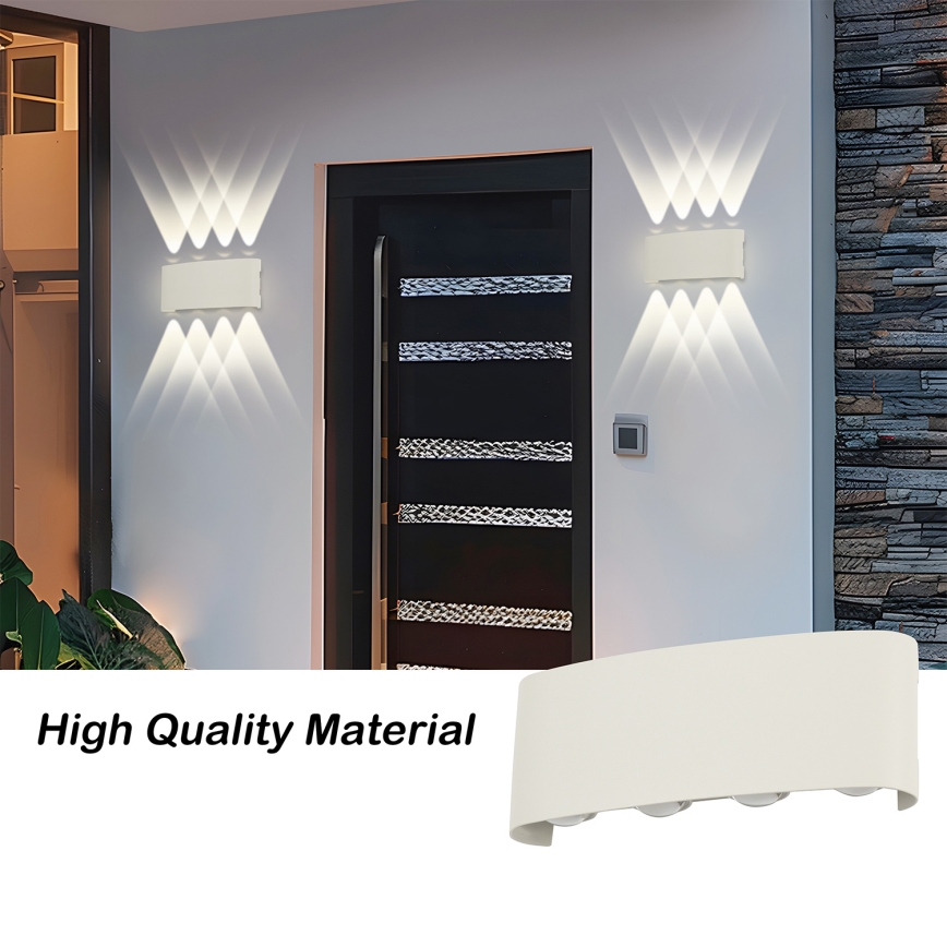 Brilagi - FLAREBOX LED lauko sieninis šviestuvas, 8 W, 230 V, baltas, IP65
