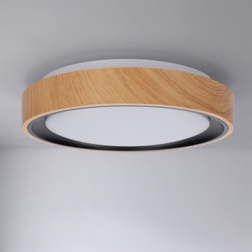 Brilagi - LED lubinis šviestuvas FLOCO LED/24W/230V skersmuo 30 cm medžio dekoras/juoda