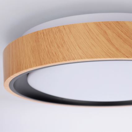 Brilagi - LED lubinis šviestuvas FLOCO LED/24W/230V skersmuo 30 cm medžio dekoras/juoda