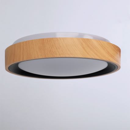 Brilagi - LED lubinis šviestuvas FLOCO LED/24W/230V skersmuo 30 cm medžio dekoras/juoda