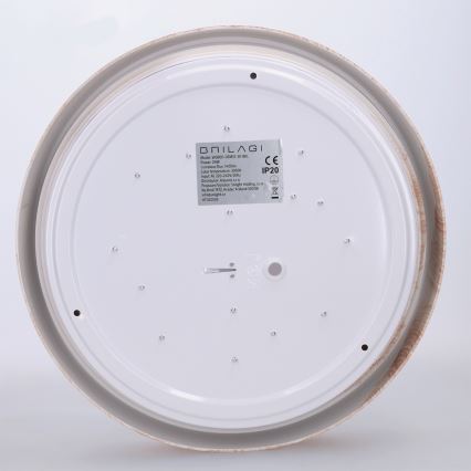 Brilagi - LED lubinis šviestuvas FLOCO LED/24W/230V skersmuo 30 cm medžio dekoras/juoda