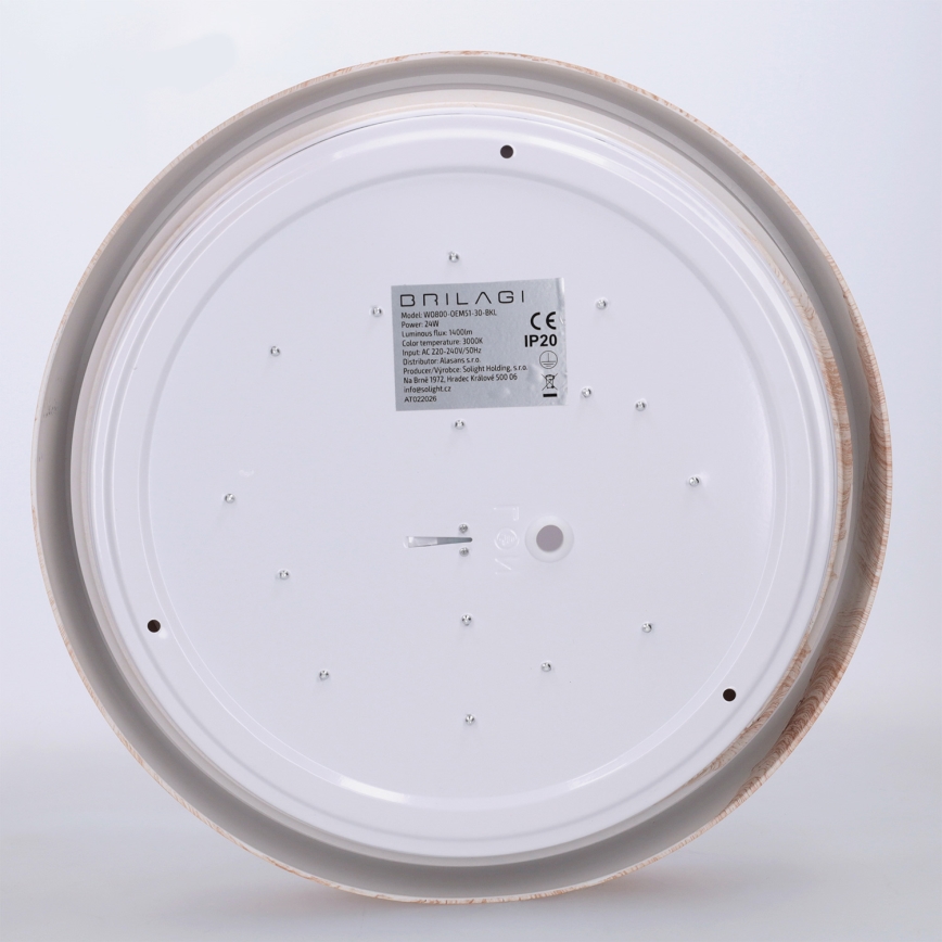 Brilagi - LED lubinis šviestuvas FLOCO LED/24W/230V skersmuo 30 cm medžio dekoras/juoda