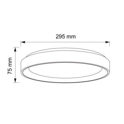 Brilagi - LED lubinis šviestuvas FLOCO LED/24W/230V skersmuo 30 cm medžio dekoras/juoda