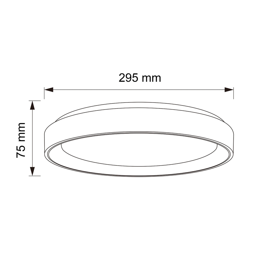 Brilagi - LED lubinis šviestuvas FLOCO LED/24W/230V skersmuo 30 cm medžio dekoras/juoda