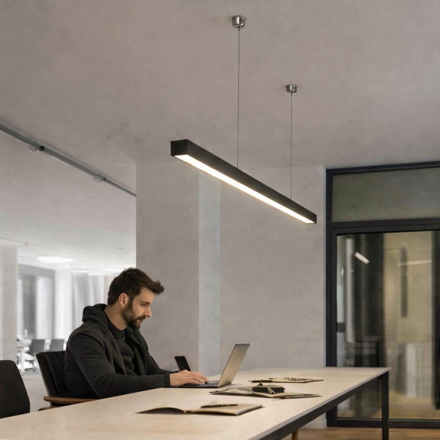 Brilagi - Pakabinamas LED šviestuvas FULLDAY LED/30/40/50W/230V 2700/4000/6000K 150 cm juodas