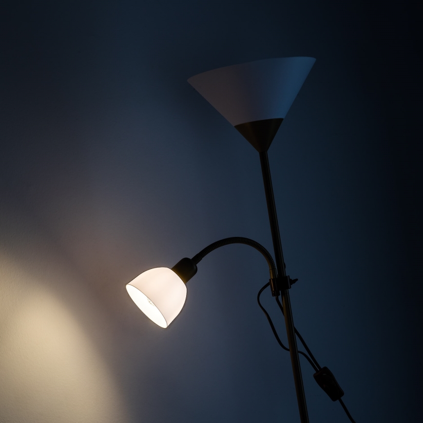 Brilagi - Grindinė lempa ARIANA 1xE27/100W/230V + 1xE14/25W auksinė