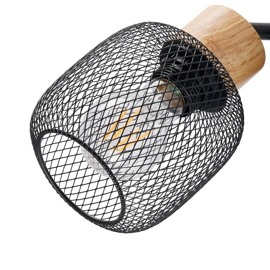 Brilagi - Grindinė lempa BASKLITE 3xE27/15W/230V kaučiukmedis/juoda