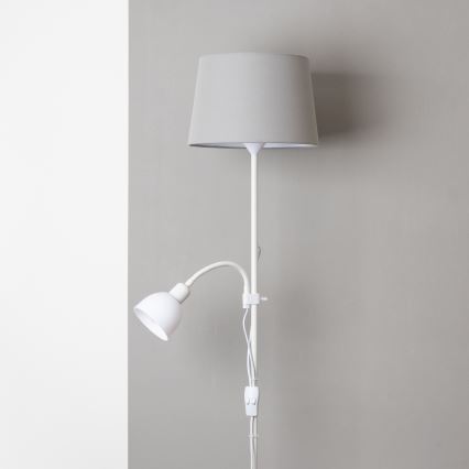Brilagi - Grindinė lempa CERIA 1xE27/100W/230V + 1xE14/25W balta/pilka