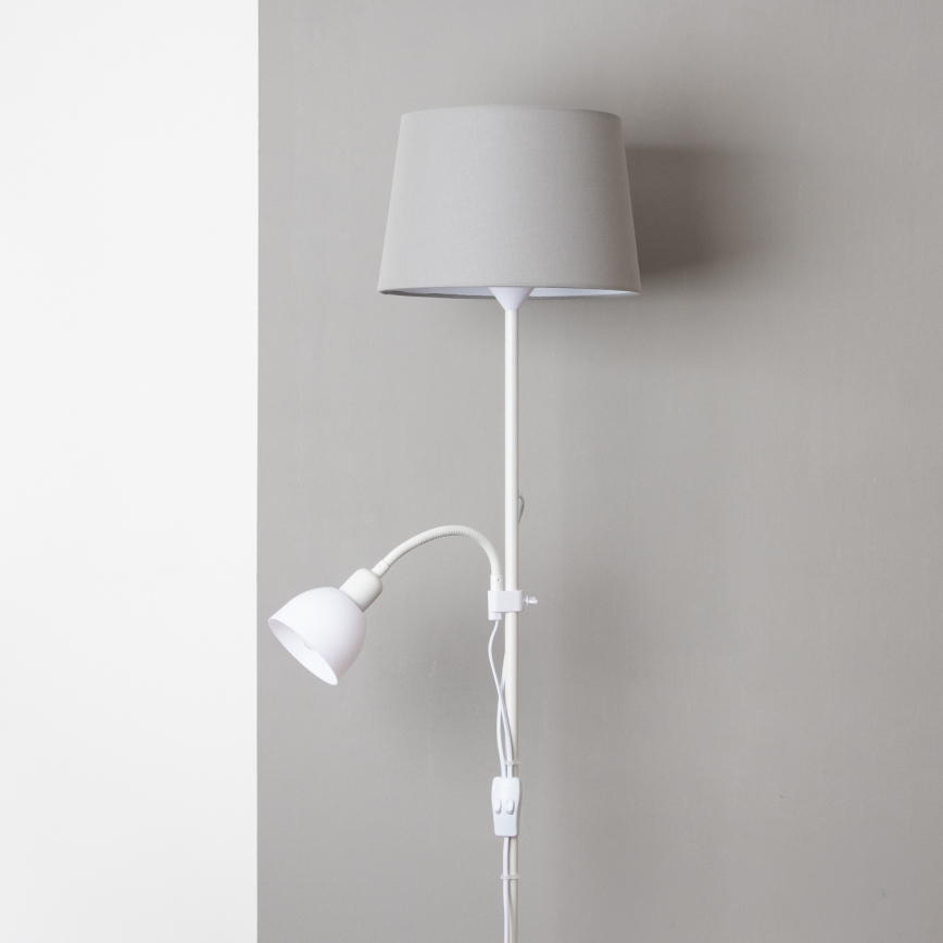 Brilagi - Grindinė lempa CERIA 1xE27/100W/230V + 1xE14/25W balta/pilka