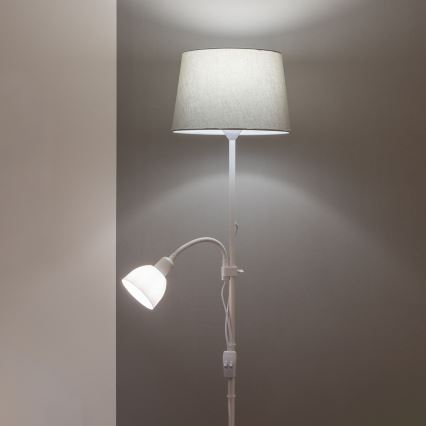 Brilagi - Grindinė lempa CERIA 1xE27/100W/230V + 1xE14/25W balta/pilka