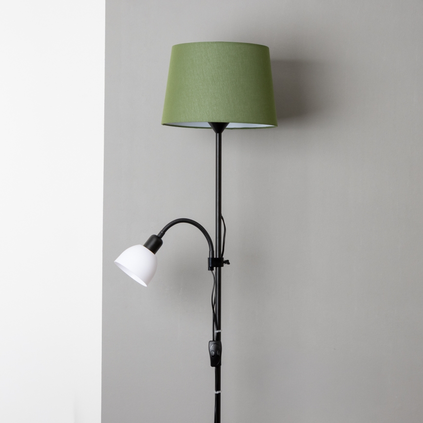 Brilagi - grindinė lempa CERIA 1xE27/100W/230V + 1xE14/25W juoda/žalia