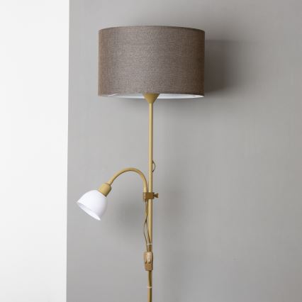 Brilagi - Grindinė lempa CERIA 2 viename 1xE27/100W/230V + 1xE14/25W auksinė/ruda