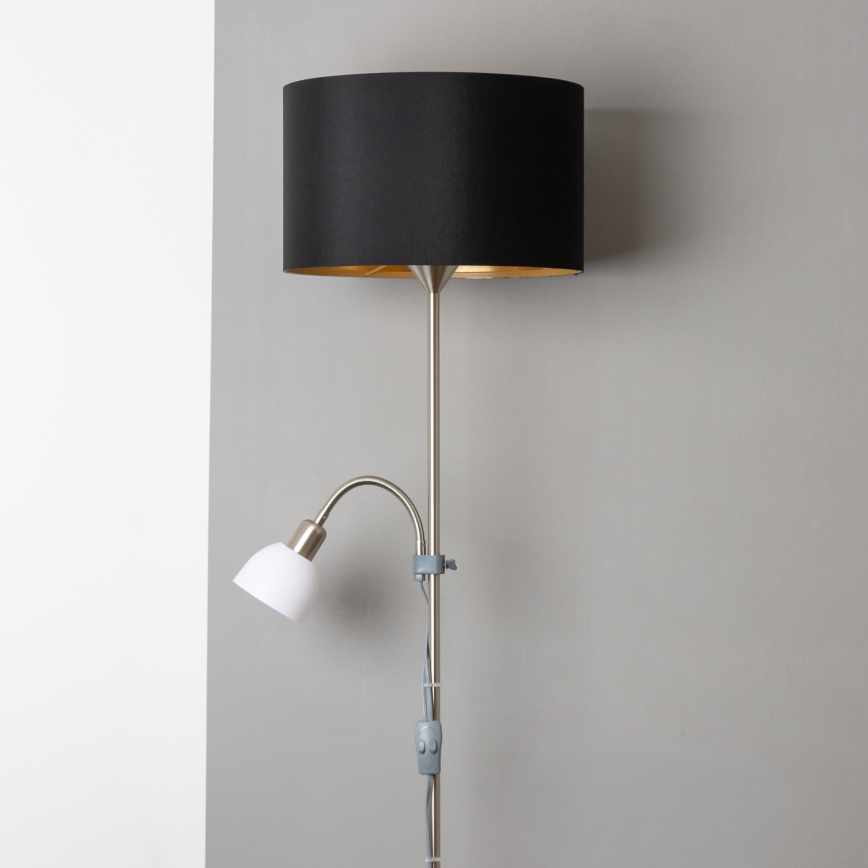 Brilagi - Grindinė lempa CERIA 2in1 1xE27/100W/230V + 1xE14/25W matinis chromas/juoda