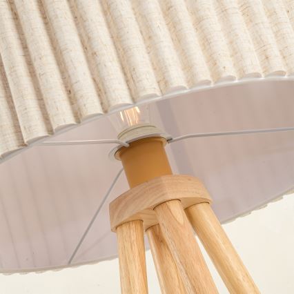 Brilagi - Grindinė lempa NORDIC WAVE 1xE27/15W/230V mediena/linas